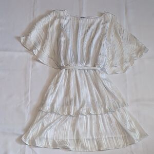 Elegant White Flutter Sleeve Top